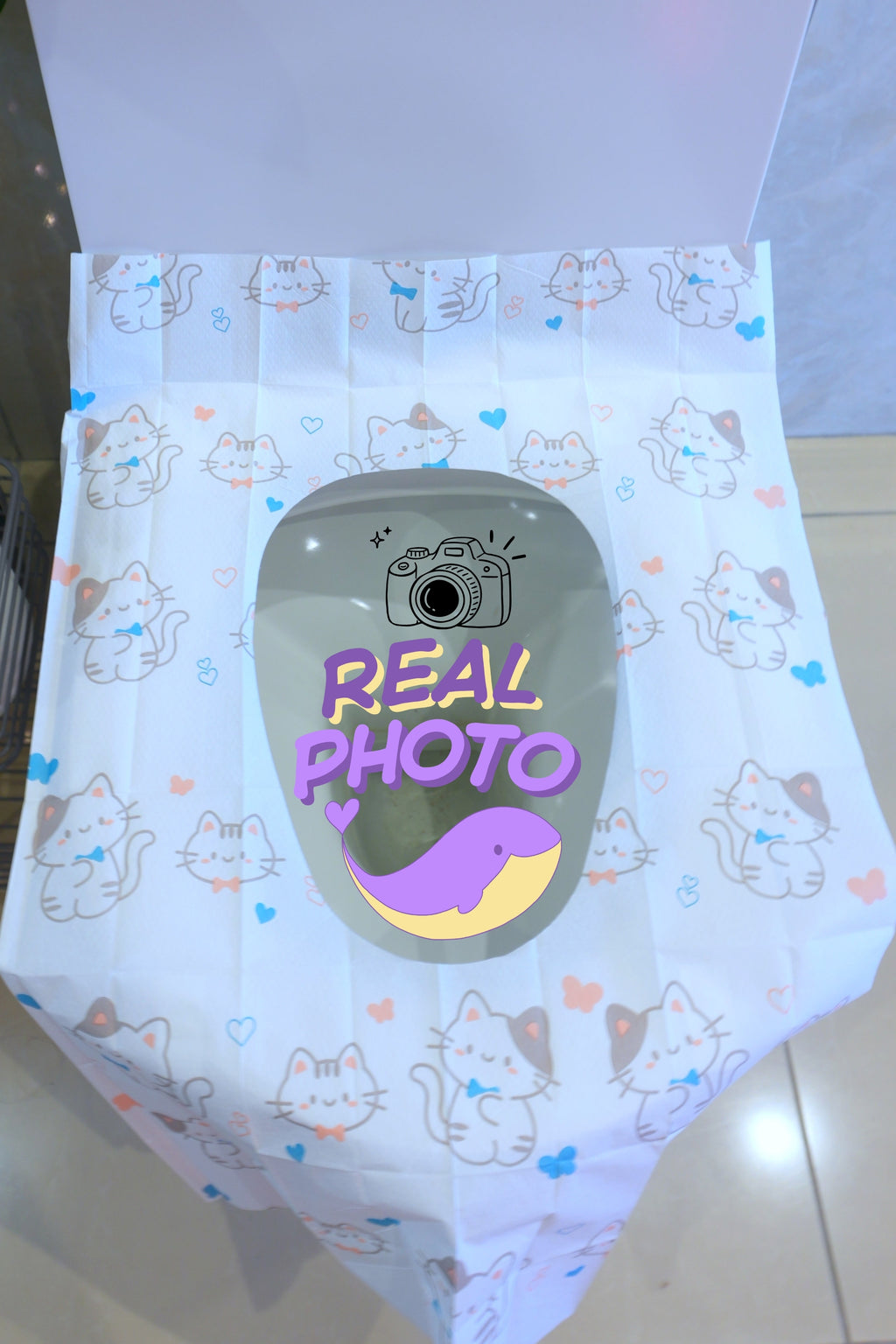 Disposable Toilet Seat Covers 5-pack Individually Wrapped (Cat design)