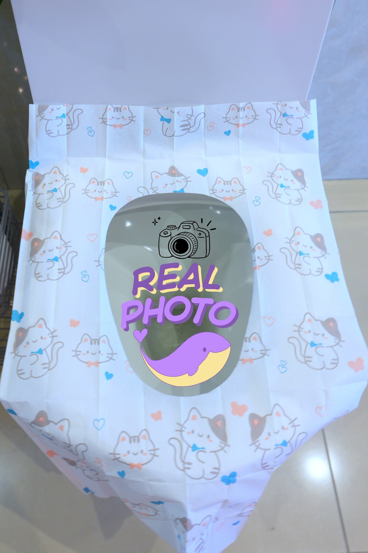 Disposable Toilet Seat Covers 5-pack Individually Wrapped (Cat design)