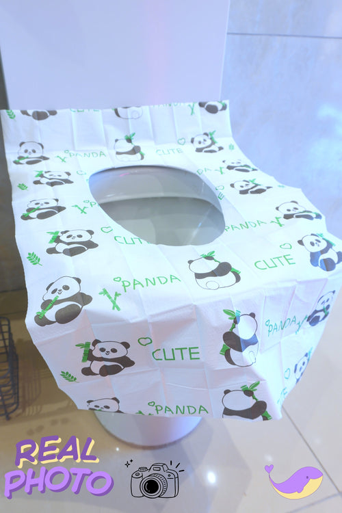 Disposable Toilet Seat  Covers 5-pack Individually Wrapped (Panda design)