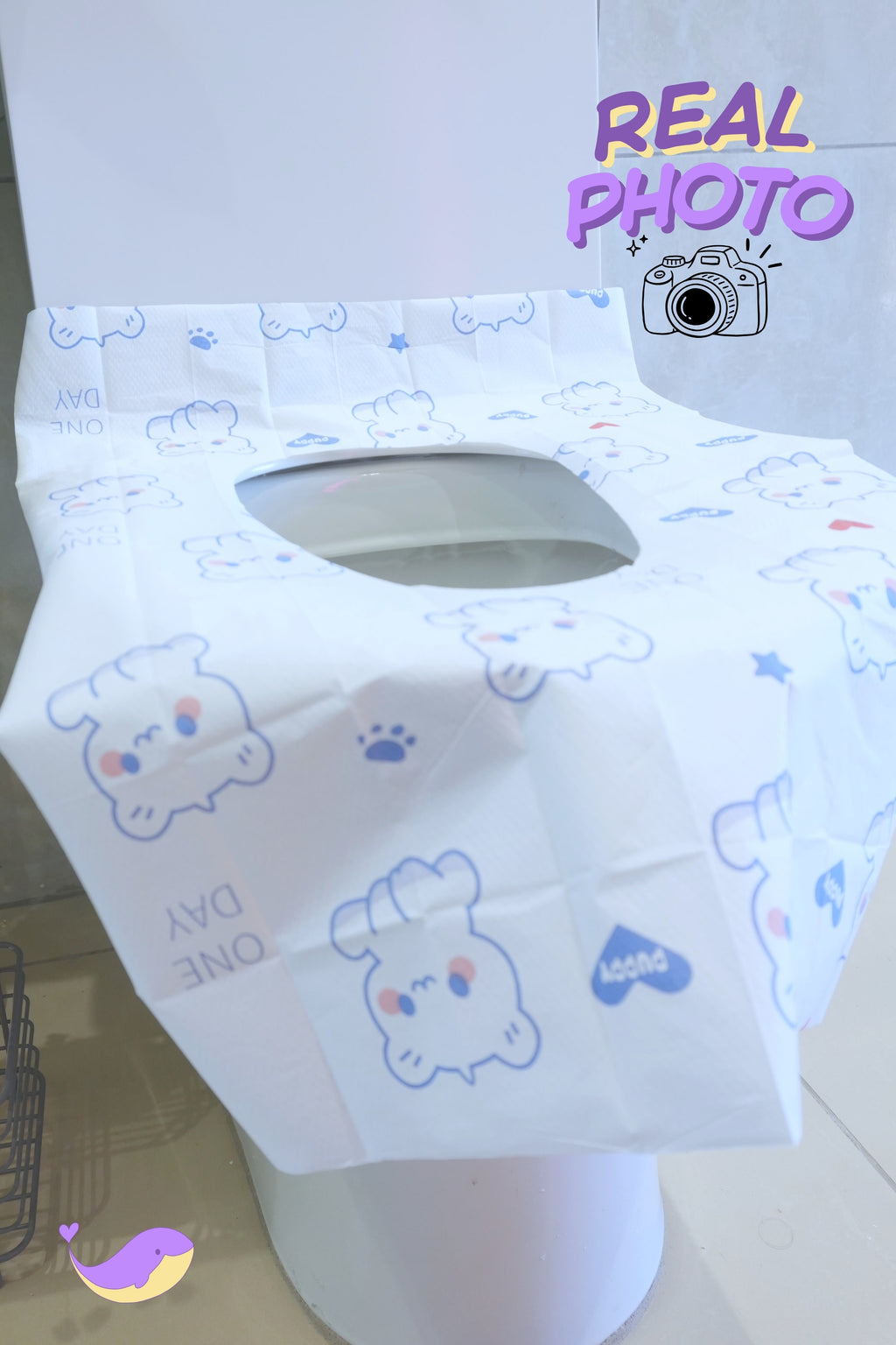 Disposable Toilet Seat Covers 5-pack Individually Wrapped (Puppy design)